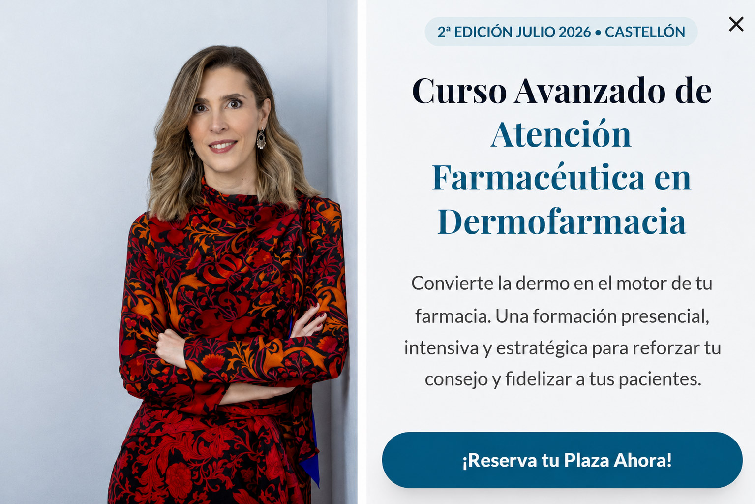 Curso Avanzado de Atención Farmacéutica en Dermofarmacia - Julio 2026